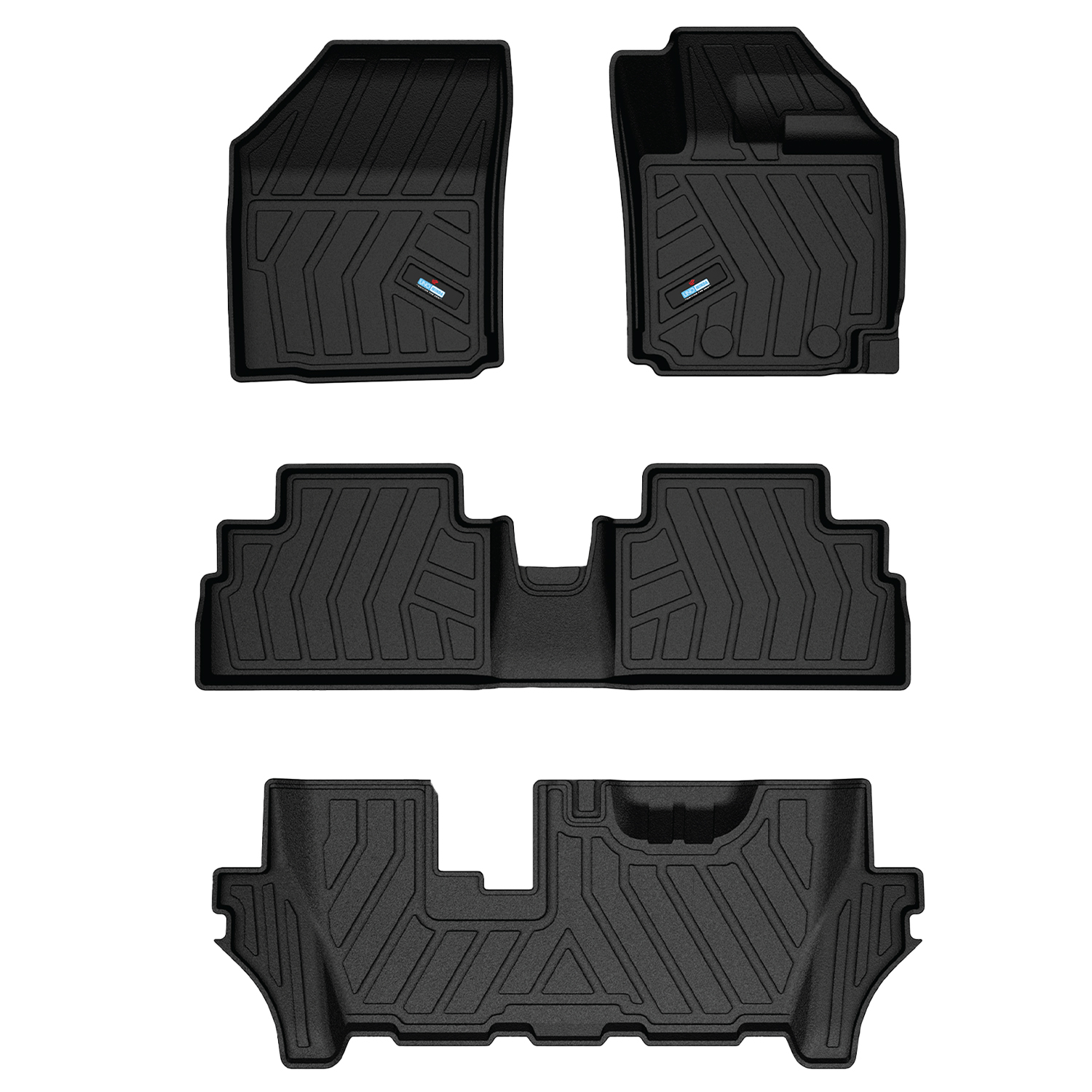 Uno Minda Lifetime 5D Car Mats 4 Piece (3 Row Without Boot) For Maruti Suzuki Ertiga 2nd Gen Nov 2018 - Onwards  | Anti Slip | All Weather Mats | 100% Waterproof & Washable | Custom Fit UNO -MATS-ERTIGA18